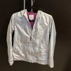 Cat & Jack Silver Metallic Jacket Size XL 14/16